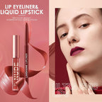 LANGMANNI 6 Matte Lipstick with 6 Lipliners Durable Makeup Set,Long-Lasting Non-Stick Cup Not Fade Waterproof Pigmented Velvet Lipgloss Kit Beauty Cosmetics Makeup Gift for Girls (#C)