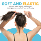 HOYOLS 100pcs Soft Hair Ties no Damage, Seamless Soft Thick Ponytail Holder Scrunchies Head Bands No Crease for Women Girls (Brunette Brown Set)