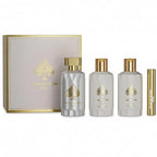 Jo Milano Game Of Spades Opal 4-Piece Gift Set | 3.4 oz Parfum Spray, 6.8 oz Body Cleanser, 6.8 oz Body Cream, 0.27 oz Refillable Atomizer | Long Lasting Fragrance for Men and Women (Unisex)