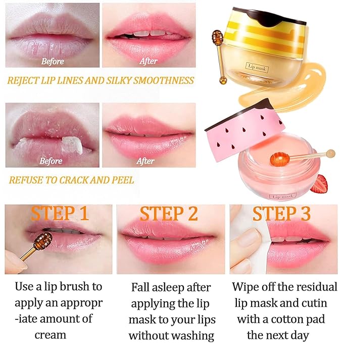 2 PCS Bee Lip Balm Honey Gifts