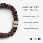 Clementine Sleepwear Organic Silk Scrunchie Set Ice Cream | 8 Skinny Scrunchies Made with GOTS Certified Silk for Frizz-Free Styling and Gentle Hair Care