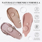 Brown Eyeshadow Stick Makeup Set 3PCS, Neutral Shimmer And Matte Cream Eye Shadow Palette, Metallic Bronze Smoky Eyeliner Brightener Crayon Pencil Kit, Ideal Gift for Women -Rosewood Bloom