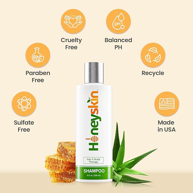 Hair Growth Shampoo for Women with Manuka Honey – Sulfate-Free Formula for Thinning Hair, Hair Loss, Color-Treated Hair, and Dry Scalp Hydration (8 oz)