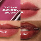 Glow Recipe Glass Balm Lip Treatment - 12Hr Hydrating Lip Balm & Moisturizer with Hyaluronic Acid to Smooth, Plump & Protect from Dryness - Sheer Berry High Shine Tint, Blackberry Bingsoo (15 ml)