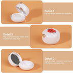 2 Pack Lip Balm Containers,Plastic Portable Empty Lip Balm Container with Mirror and Silicone Lip,Empty Lipstick Dispenser Box for Travel,Home