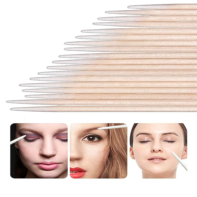 2000 pcs 4 Inch Pointed Cotton Swabs Precision Microblading Cotton Tipped