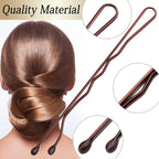 100PCS 2.4Inch Bobby Pins Brown,Pain-Free Bobby Pins for All Hair Types,Hair Pins for Women Girls,Hairpins for Buns with Box(Brown)