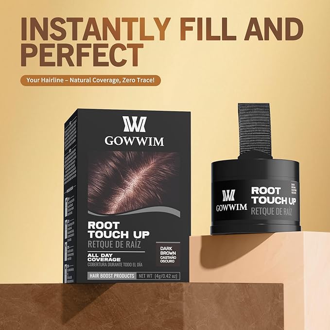 Hairline Gray Root Touch-Up Powder - Instantly Color Shadow Cover, Thin Hair Concealer, Hair Root Dye (4g)