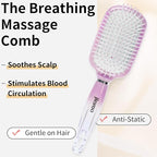 Paddle Hair Brush for Women-Detangling Cushion Brush with Soft Ball-Tip Bristles,Anti-Static Wide Brush for Wet Dry Hair,Smooth Comfortable Scalp Care