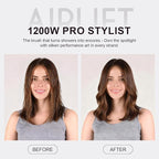 Round Brush Blow Dryer Hair Dryer Brush in One, Dual Voltage 45mm Round Barrel Root Booster for Drying & Styling, 2-in-1 Titanium Brush Dryer with Ionic Technology for More Shine and Less Frizz