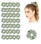 36Pack Womens Silk Scrunchies Satin Scrunchy Hairtie Hairbands Silky Hair Ties Elastics Hairs Bow Accessory Ponytail Holder