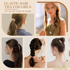 Hair Ties No Damage - 10PCS Ponytail Holders - Elastic Hair Ties for Thick Hair - Braided Hair Bands for Women Girls's Hair - Beautiful Girlfriends