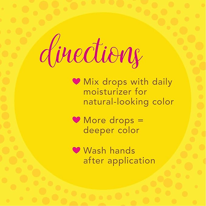 Jergens Natural Glow Instant Sun Drops, Sunless Tanning for Face and Body, Instant Sun Bronzing Drops, 1 Fl Oz