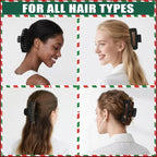 TOCESS 8 Pack Black Big Hair Claw Clips for Women Large Claw Clip for Thin Thick Curly Hair 90's Strong Hold 4.33 Inch Nonslip Matte Jumbo Hair Clips