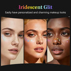 24pcs Christmas Glitter Makeup Patches-Holographic-Face Glitter, Sparkle Speckles Patches for Women, Body Temporary Tattoos,Cute Sparkling,Party Winter Festival Decorations