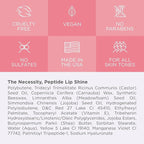 Cote Beauty's Peptide Lip Shine in Lyla, Ultra Hydrating & Long-Lasting Coral Plumping Lip Gloss for Women with Hyaluronic Acid, Shea Butter & Jojoba Oil, Vegan & Cruelty-Free, 0.12 Fl Oz