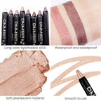 evpct Sand Shimmer Cream Eye Shadow Brightener Sticks Set for Eyes, Sand Matte Pencil Eye shadow Applicator Stick Pen Palette Makeup Waterproof sombras en crema para ojos 25#