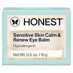 Honest Beauty Sensitive Skin Calm + Renew Eye Balm | Moisturizing + Firming | Hypoallergenic, Fragrance Free, Vegan | 0.5 oz