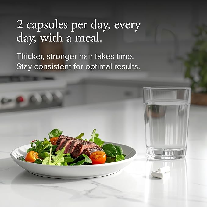 Serovital Hair Regeneres - Enhanced Hair Growth Vitamins for Women, Decrease Hair Loss and Shedding, Strengthen and Thicken Hair, Reduce Greying and Breakage, Regrow Hair, Hair Vitamins - 60 Count