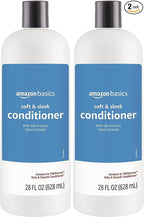 Amazon Basics Conditioner, 28 Fluid Ounce, Pack of 2 | Soft & Sleek | For Dry or Damaged Hair