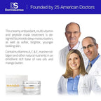 Moisturizing Peptide Mask, Brightening Rinse Off Mask with Vitamin A, C and E, Anti Aging Face Mask for Brighter Younger Bouncy Skin with Radiance