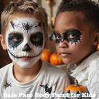 MEICOLY Black White Light Grey Face Body Paint Palette,Halloween Zombie Skeleton Makeup Face Paint,Clown Black White Makeup for Adults and Kids,Professional Body Paint Face Painting for SFX Cosplay