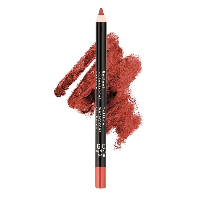 Radiant Professional Waterproof Lip Liner Pencil - Long Lasting Lip Liner for Defined Lips - Soft & Creamy Lipliner with Vitamin E - 1.20 gr, (09 RED APPLE)