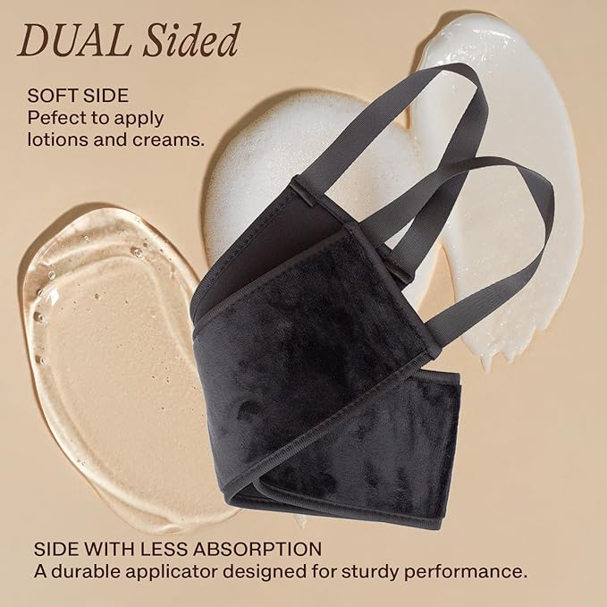 Self Tanner Back Applicator - Ultra Soft Sunless Tanning Applicator for the Perfect Streak-Free Fake Tan, Velvety Soft Tanning Lotion Applicators, Reusable, Use With Any Self Tan Product