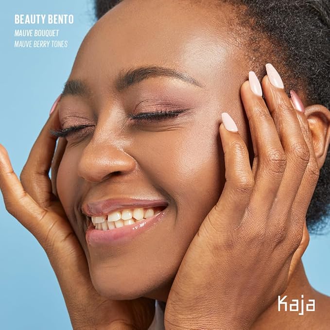 Kaja Eye Bento Collection - Bouncy Eyeshadow Trio | 17 Mauve Bouquet | Mauve Berry Tone | Vegan, Cruelty free