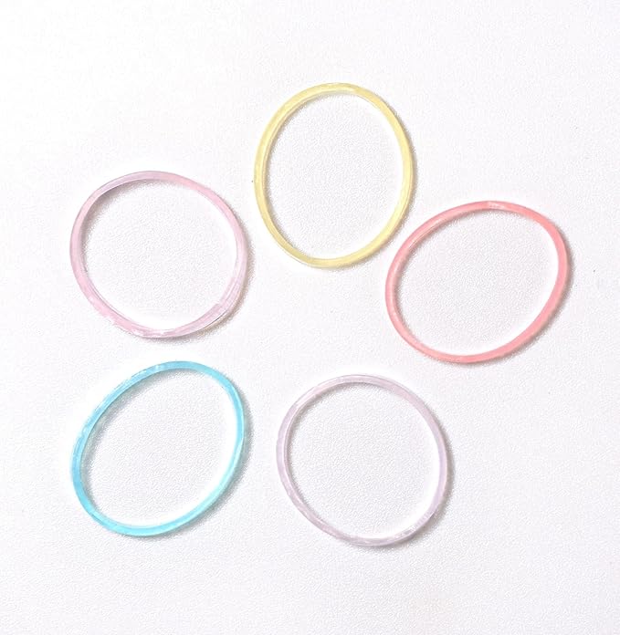Youxuan Mini Hair Elastics for Girls Transparent Rubber Bands, 1000 PCS, Multi Color