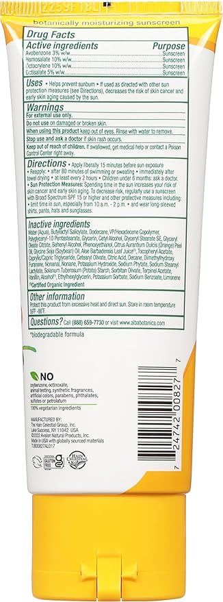 Alba Botanica Sunscreen Lotion, SPF 50, Island Vibe, 3 Oz