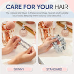 Blissy Silk Scrunchies (3 Pack) - 100% Pure Mulberry Silk - 22 Momme 6A High-Grade Fibers Scrunchie for Straight & Curly Hair - Preventing Breakage, Tangling, & Creasing (Silver Regular)