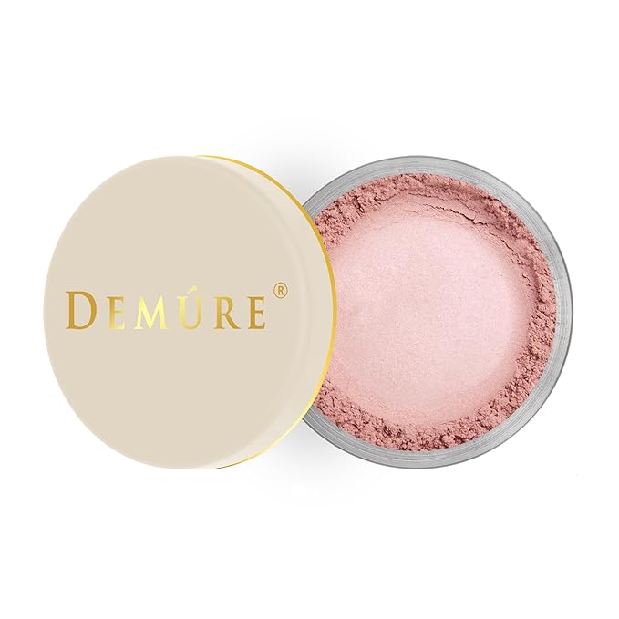 Demure Mineral Blush Makeup (Hint of Pink) Loose Powder | Professional Grade, Cruelty Free Make-up