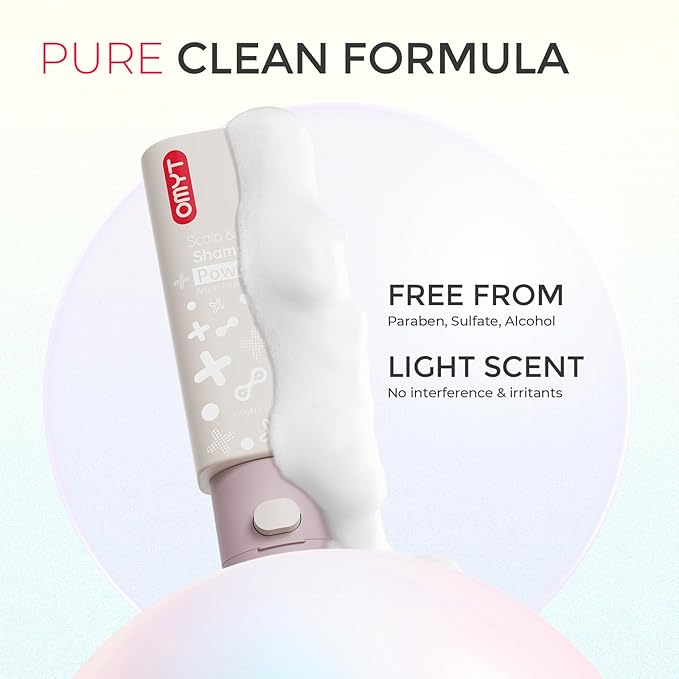 TYMO Clarifying Shampoo for Women - Natural Formula Shampoo for Oily Hair, Remove Build Up, Deep Clean, Hair and Scalp Cleaning, Biotin & Sulfate Free, 3.5 Oz, Volumizing & Repair - Argan Oil