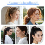 24PCS Ponytail Holders for Thick & Thin Hair, Multicolor Boho Seamless Elastic Hair Ties No Damage Elastics Soft Rubber Bands Hairties for Women Girls, Light Blue/Blue/Gray/Skin/Gray/Coffee