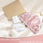 Silk Bonnet for Women 100% Mulberry Silk Sleep Cap 22 Momme Double Layer Hair Wrap for Curly Short Long Hair