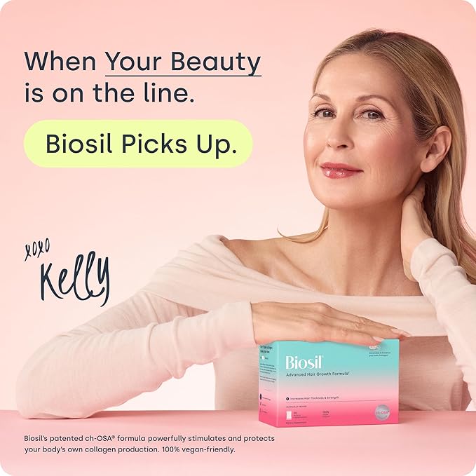 Biosil Advanced Hair Growth Formula - 30 Packets - Promotes Hair (re) Growth, Prevents Hair Loss and Shedding & Increases Thickness and Strength - with Patented ch-OSA - 1 Month Supply