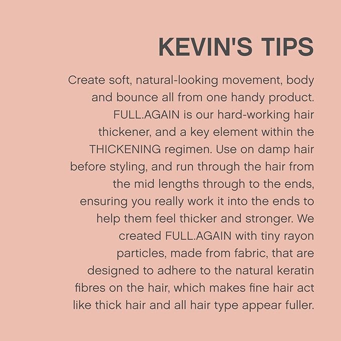 KEVIN.MURPHY FULL.AGAIN - Hair Thickening Lotion - For Hair Repair - For Fine & Thinning Hair - Hair Volumiser - Sulphate & Paraben Free Hair Care - 150 mL / 5.1 fl oz