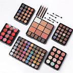 132 Color All In One Makeup Kit,Professional Makeup Case Set for Teen Girls, Multicolor Eyeshadow Palette(006N2-Silver)