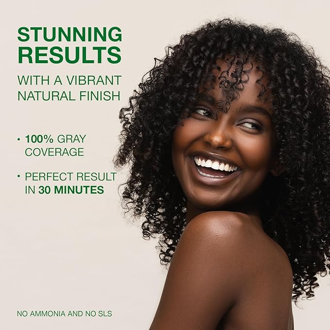 Naturigin Permanent Hair Color, 2.0 Black, Ammonia Free, 100% Gray Coverage, Nourishing Natural Formula, For All Hair Types, Long-Lasting, Vegan & Cruelty-Free, 1 Pack