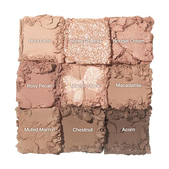 dasique Shadow Palette #24 Muted Nuts 7.5g I 9 Blendable Shades in Smooth Matte and Shimmer Finishes with Gorgeous Pearls | Eye Makeup Palette | Cruelty Free | K-beauty