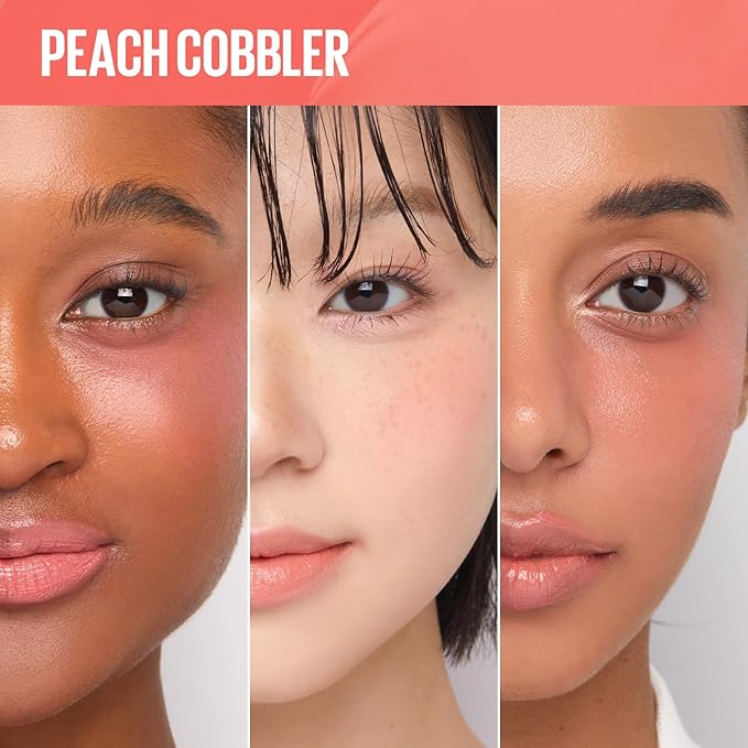 KAJA Cheek & Lip - Dewy Bar 03 Peach Cobbler | Creamy Blusher and Balm Multi-Stick, 45% Moisturizing Oil, Apple Extract, Vitamin-Hyaluronic Acid Infused, High Shine, Non-Sticky, Easy Blending, 10g