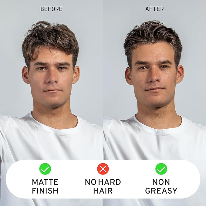 Hardworking Gentlemen - Light Hold Hair Paste - Mens Hair Paste - NATURAL ingredients Pomade - Smooth Finish - Holds All Day - 2oz.