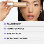 Wonderskin Hyper Bond All-Day Stay Serum Foundation – Waterproof, Transfer-Proof, 24HR Longwear Face Makeup with Niacinamide & Hyaluronic Acid – Lightweight, Natural Finish (Bliss)