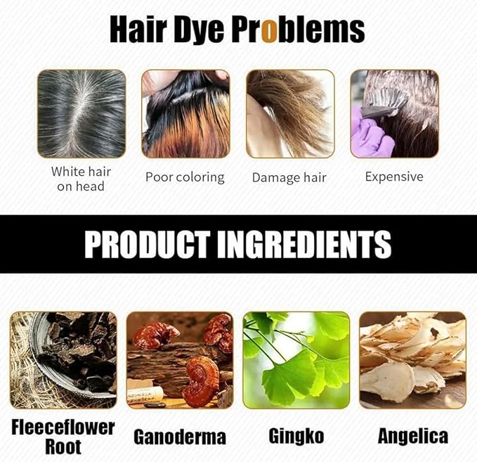 Hair Dye Color Shampoo (7 Colors Available to Choose) 500mL each (COFFEE, 500mL)