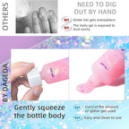 DAGEDA Body Glitter Gel, Face Glitters Body Gel Sequins Shimmer Liquid Eyeshadow, Chunky Glitter for Face Hair Nails, Holographic Cosmetic Laser Powder Festival Glitter Makeup 1.7oz (Light Pink)