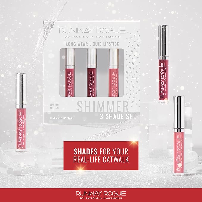 Runway Rogue Try Me x 3 Mini Long Wear Limited Edition Liquid Lipstick Set, Melrose Trio (‘Boss Babe’, ‘Call Back’, ‘Trophy Wife’)