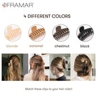 FRAMAR Extra Large Claw Clips For Thick Hair – Hair Claws Pack, Large Hair Clips For Thick Hair, Claw Clip Pack, Hairclips, Hairclips. For Women, Ganchos Para El Cabello – Non Slip Matte Finish