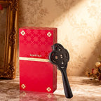 Simetra Detangler Hair Brush for Woman and Men, Holiday Present - Original Detangling Brush for Curly Hair/Wet & Dry Hair, Natural Boar Bristles Hairbrush - Natural Crystal Inlay & 14K Gold Plating