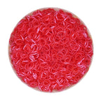3200 Pcs Elastic Rubber Bands Small Hair Ties Hair Rubber Mini Hair Bands Hair Elastics Tiny Soft Holder Ponytails for Girls (Pearlescent Red)